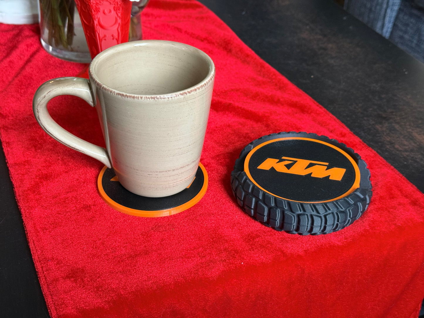 Custom Tire and Logo Drink coaster set
